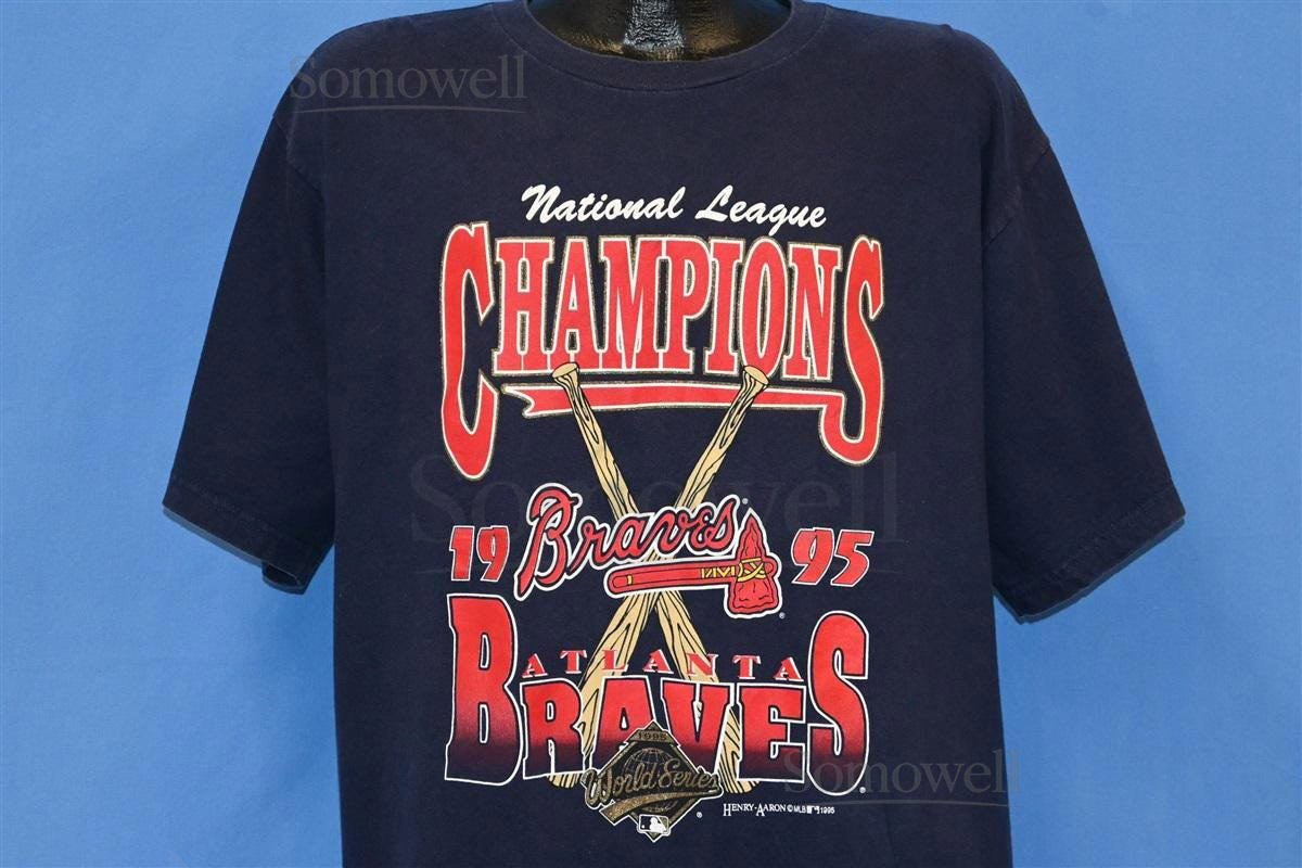 90s Atlanta Braves 1995 National League Champions MLB Baseball t-shirt Extra Large_22
