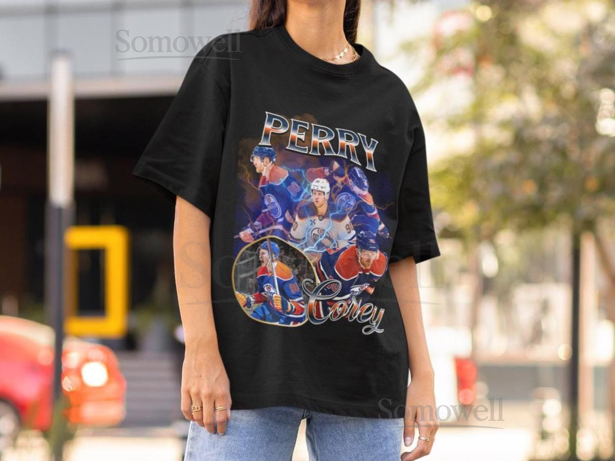Corey Perry Shirt Vintage 90s Edmonton Oilers NHL Fan Hockey Design Retro Bootleg Gift Classic Graphic Tee Unisex T-Shirt Limited Edition_110