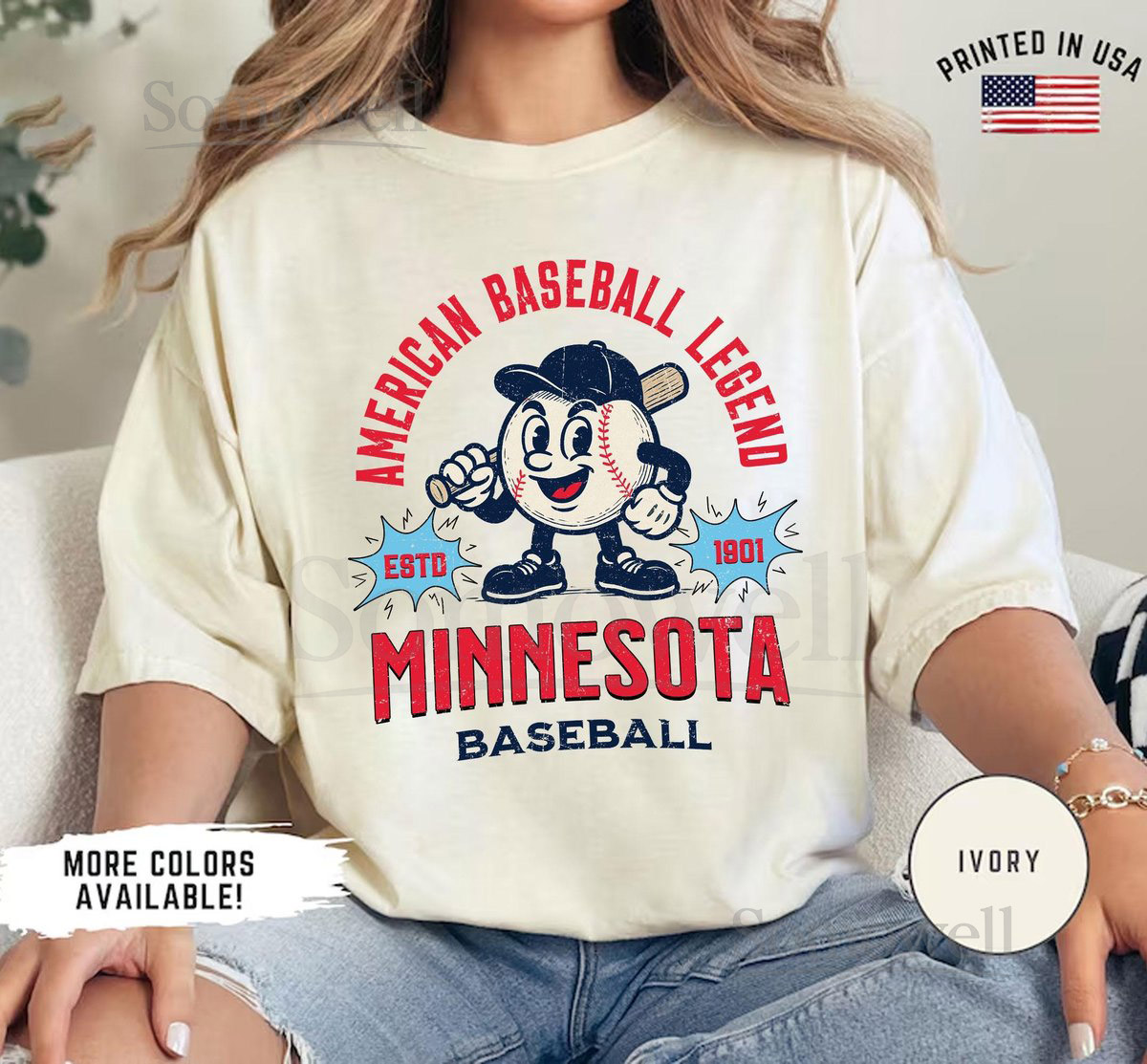 Comfort Colors Minnesota Baseball T-ShirtRetro Minnesota Baseball ShirtMinnesota Game Day ShirtMinnesota Sports ApparelGift fan T-shirt_84