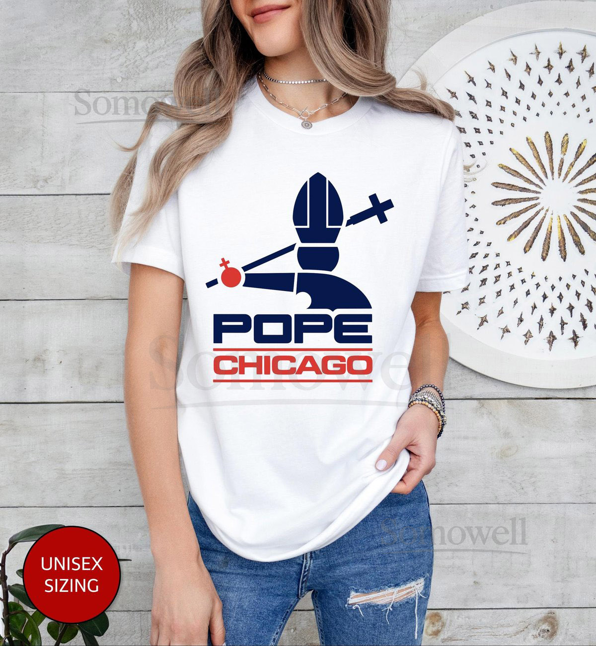 Pope Chicago Unisex T-Shirt Pope Robert Prevost ShirtReligious TeePope Shirt Jesus T-Shirt Gift Christian Graphic Tee White Sox_75