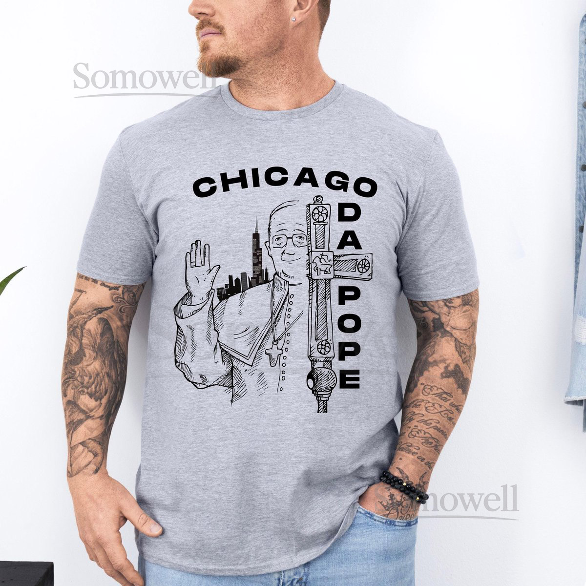 Pope Chicago T-Shirt Pope Robert Prevost Shirt Religious Tee De Pope Shirt Jesus T-Shirt Gift Christian Graphic Tee Gift for Chicagoans_74