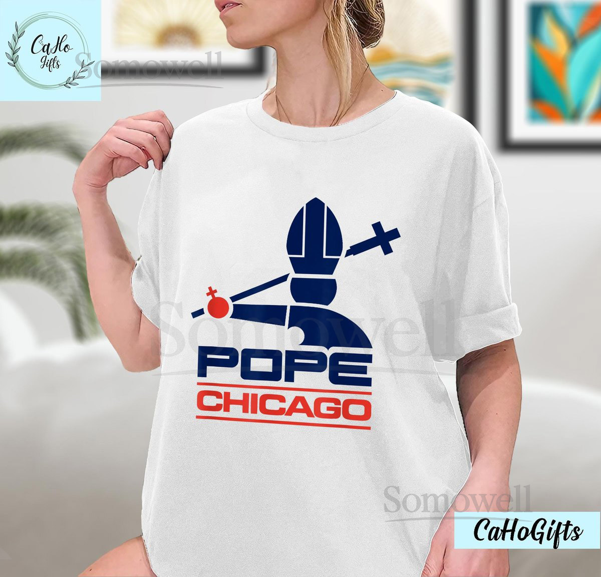 Pope Chicago Unisex T-Shirt Pope Robert Prevost ShirtReligious TeePope Shirt Jesus T-Shirt Gift Christian Graphic Tee White Sox_77