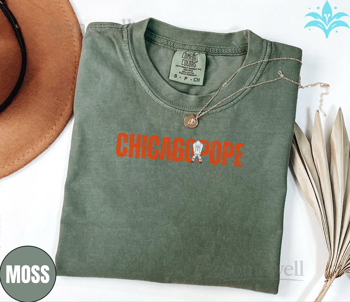 Chicago Pope T-Shirt Comfort Colors Unisex Tee Religious Gift_221