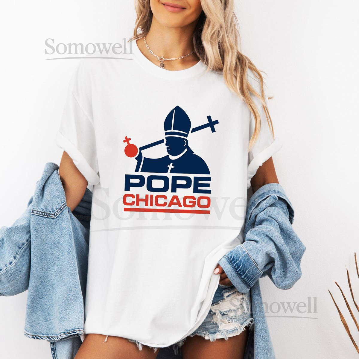 Pope Chicago Graphic Tee - Comfort Colors Unisex T-Shirt_72