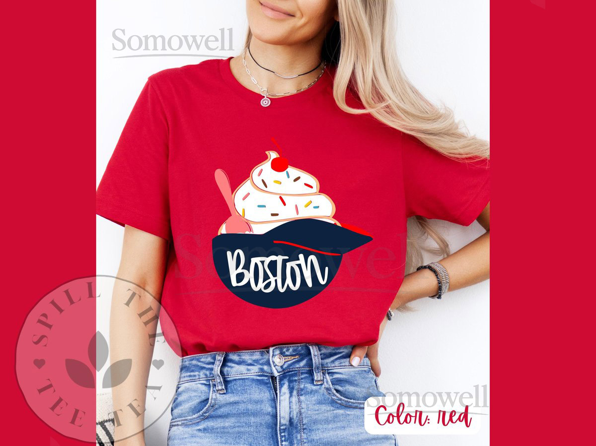 Boston Baseball TShirt for Women - Sox Fan Shirt New England Style Tee Womens Boston Sox Baseball Gift_163