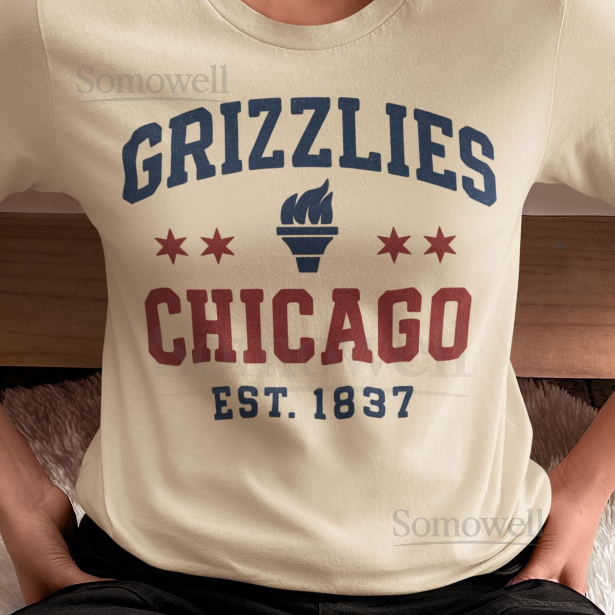 Vintage 90s Chicago Baseball T-Shirt Grizzlies Illinois Team Tee_426