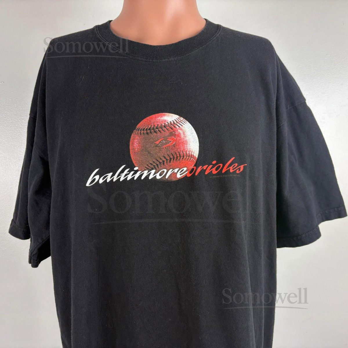 Vintage Y2K Baltimore Orioles T Shirt Mens Size XL Black MLB Baseball 2002_713