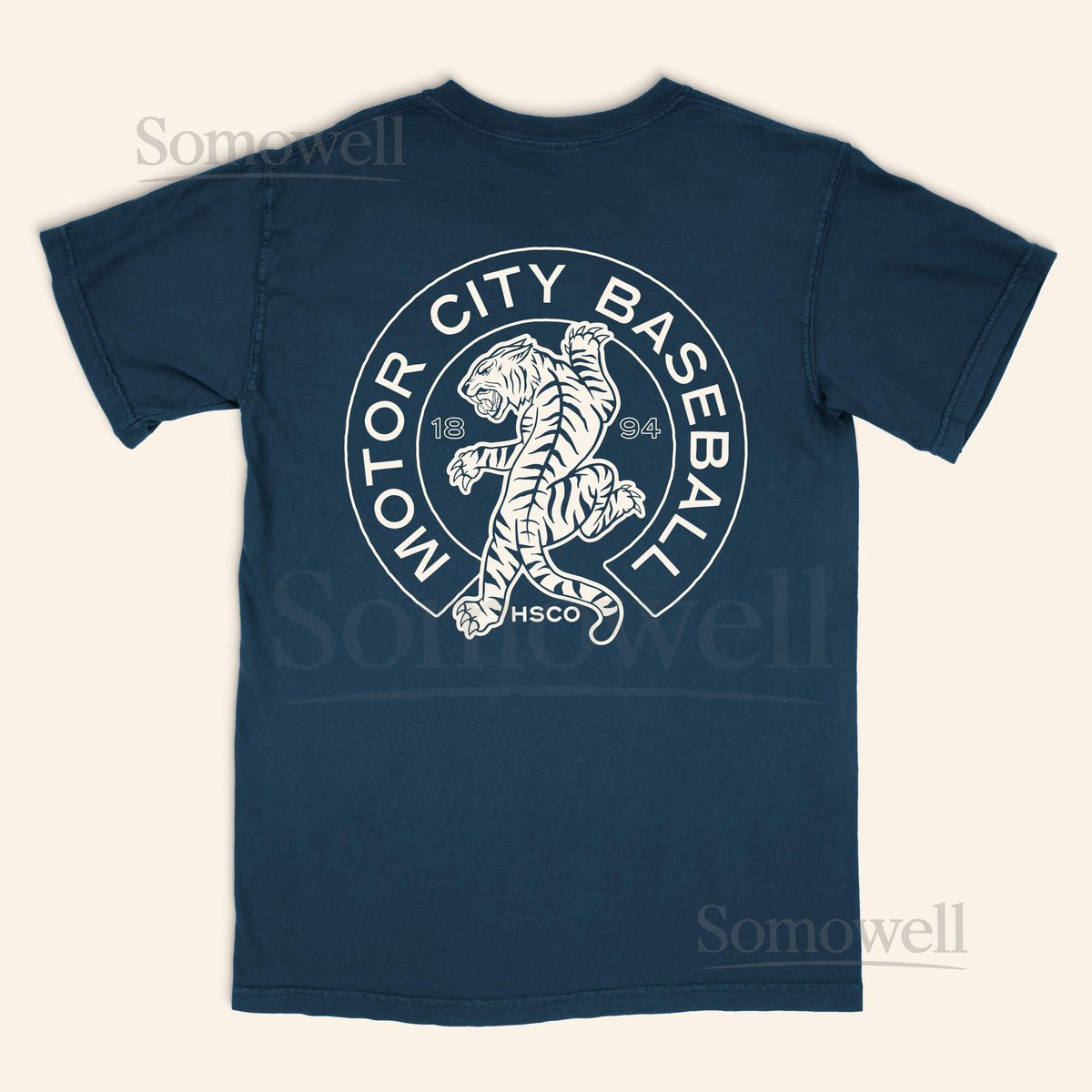 Motor City Baseball Tigers T-Shirt Comfort Colors Vintage Graphic Tee_670