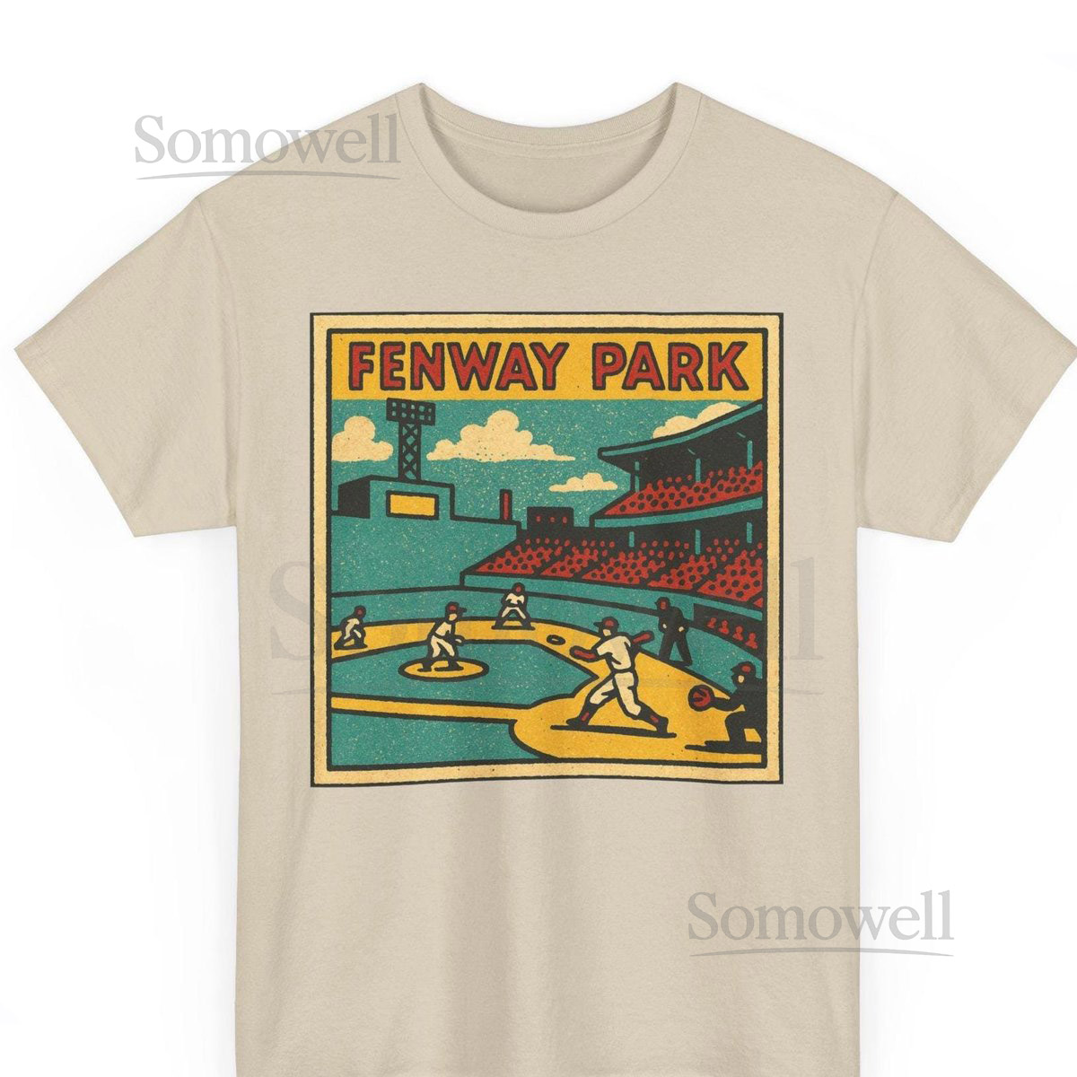 Fenway Park T-Shirt Retro Comic Boston Baseball Pop Art_309