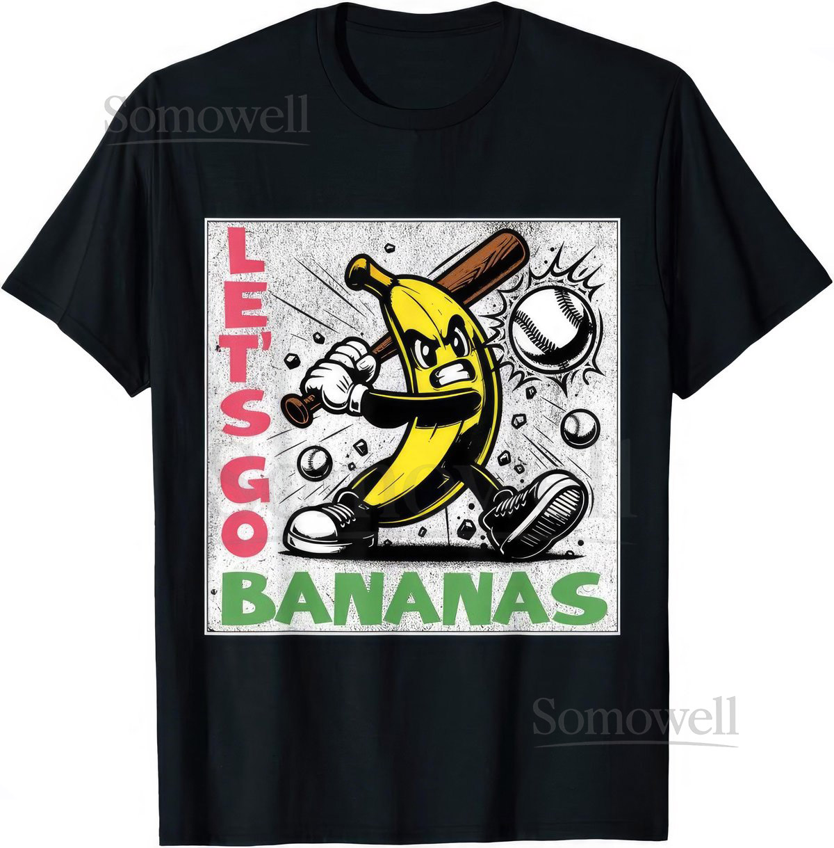 Let's Go Bananas Baseball T Shirt_578