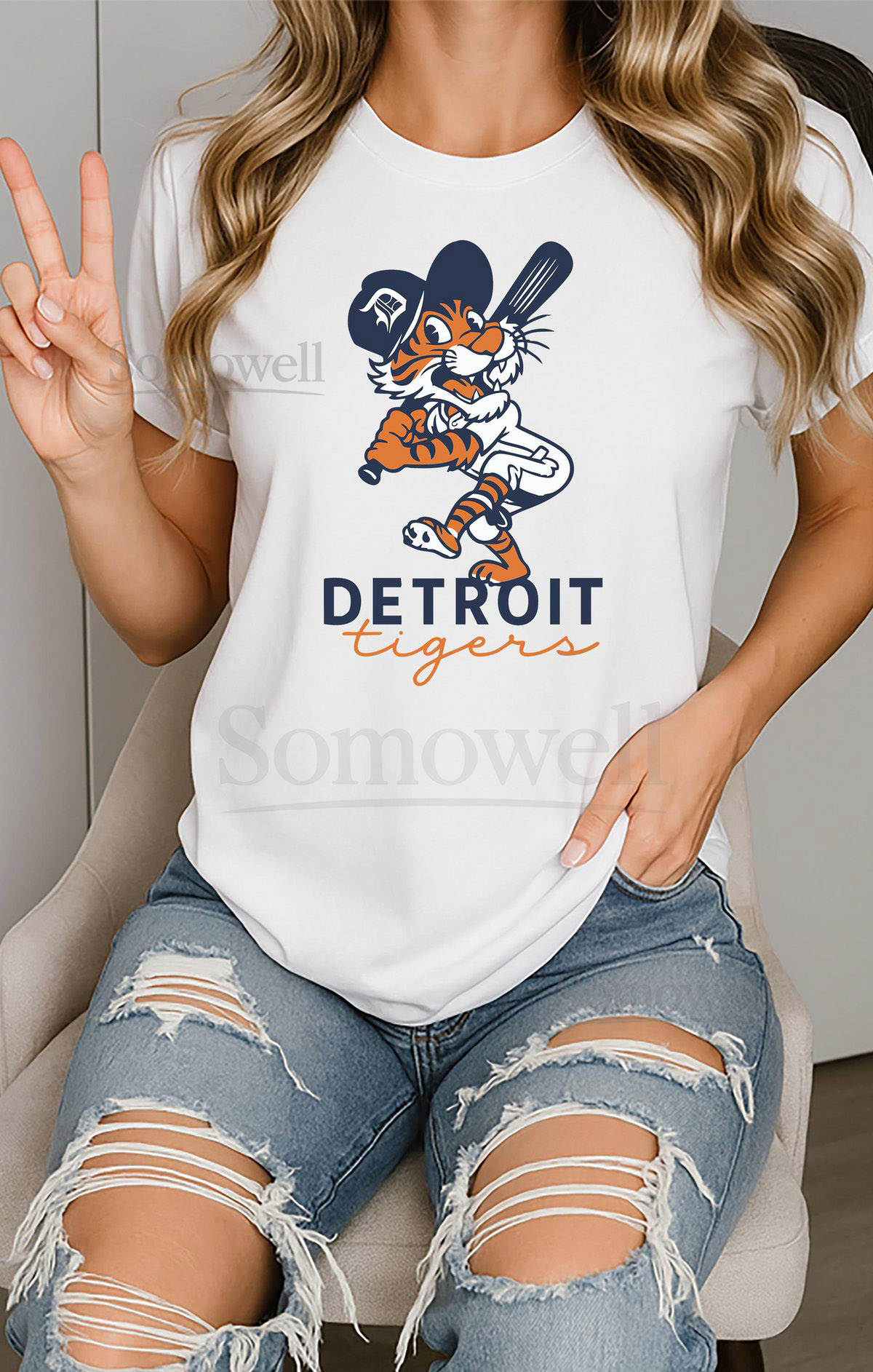 Retro Detroit Tigers T-Shirt Vintage Baseball Fan Apparel_718