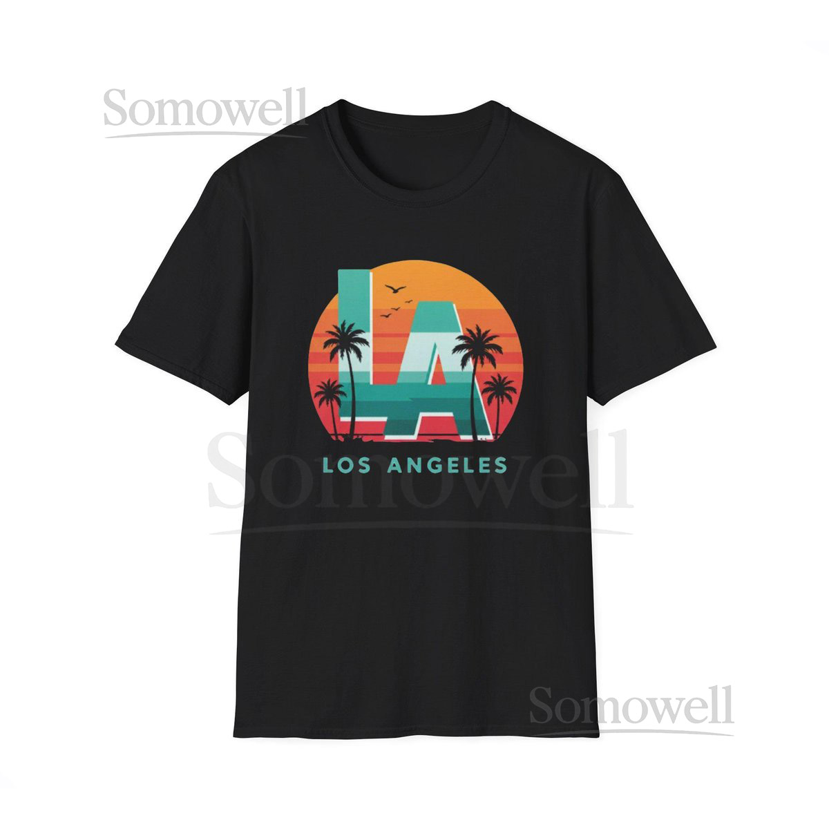 LA T-Shirt Los Angeles California Tee Souvenir Graphic Top Unisex Softstyle T-Shirt Vintage Retro Style Shirt Travel Gift for HimHer_252