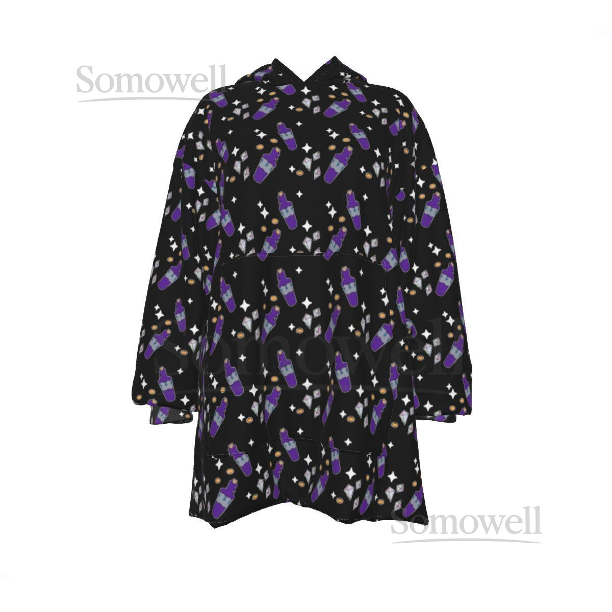 Skooma Hoodie Blanket Oversize Snuggle Sherpa Wearable Blanket Khajiit Pajama Gamer Gift_74