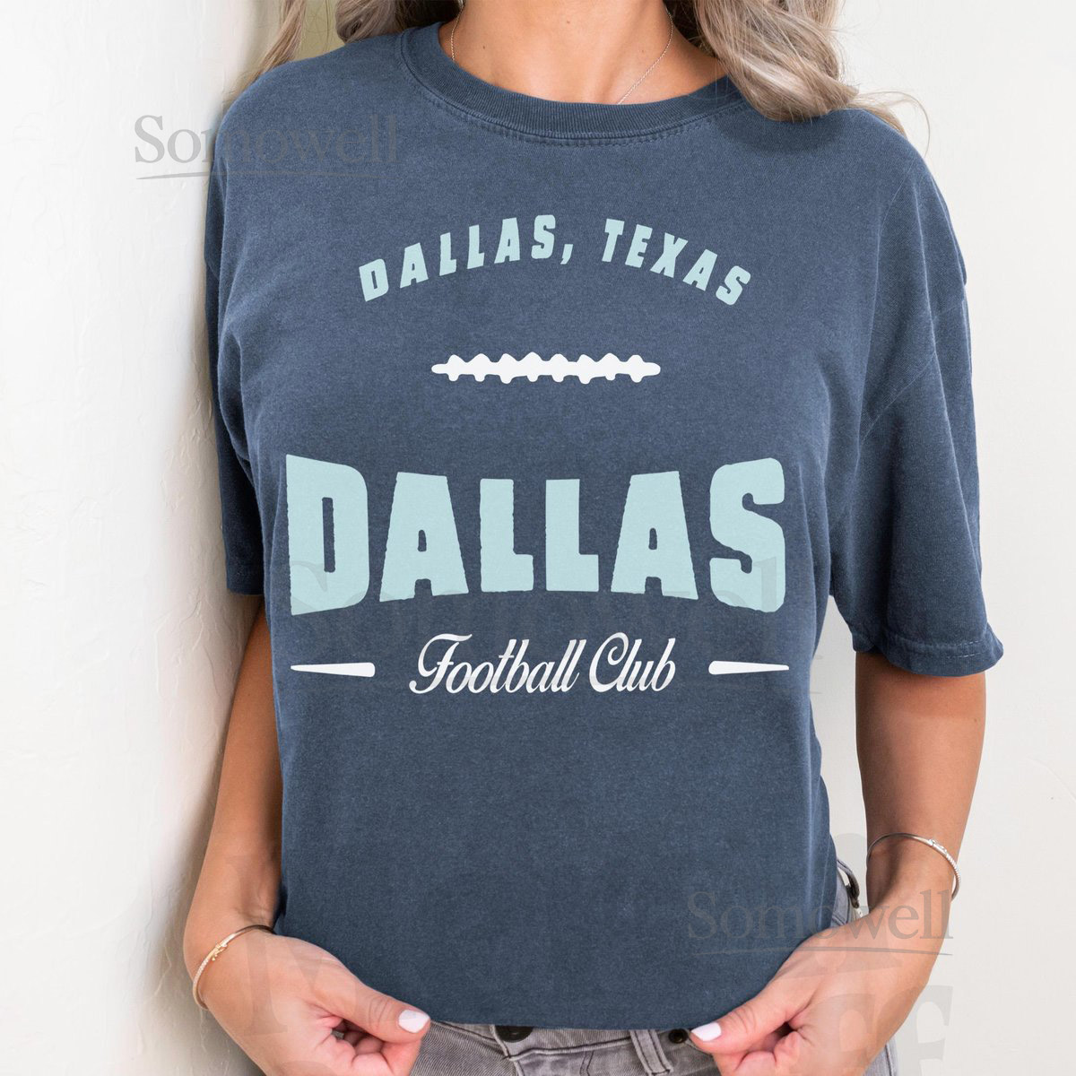 Dallas Football T-Shirt Retro Unisex Navy Silver Game Day Shirt Cute Vintage Dallas Texas Football Jersey Graphic Tee Memorabilia_250