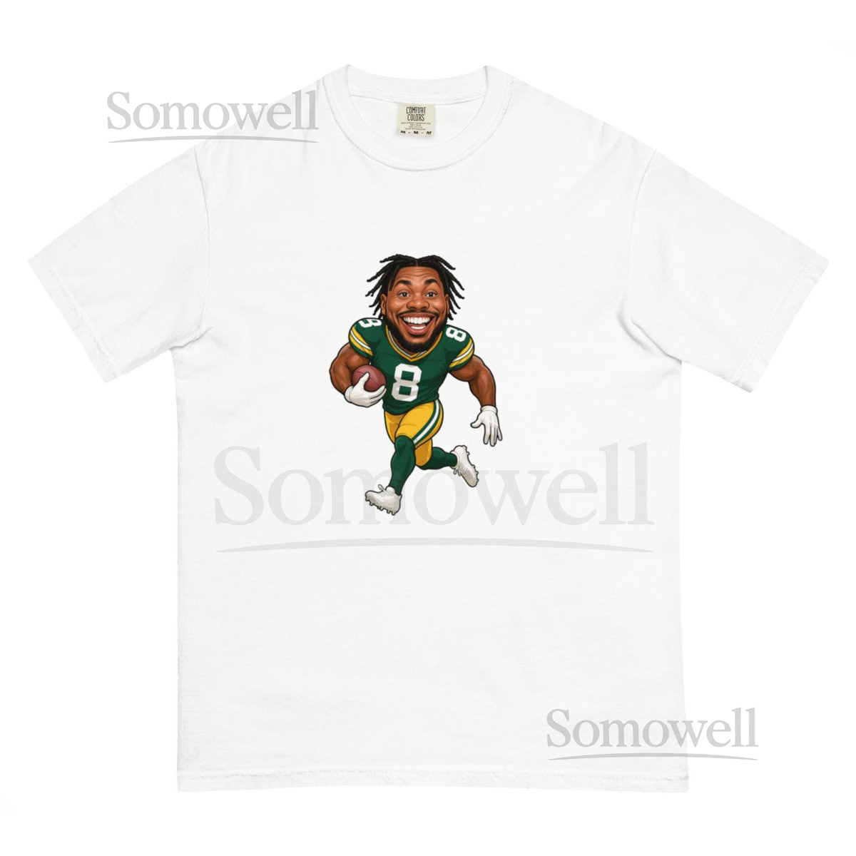 Green Bay Packers Josh Jacobs Unisex garment-dyed heavyweight t-shirt_464