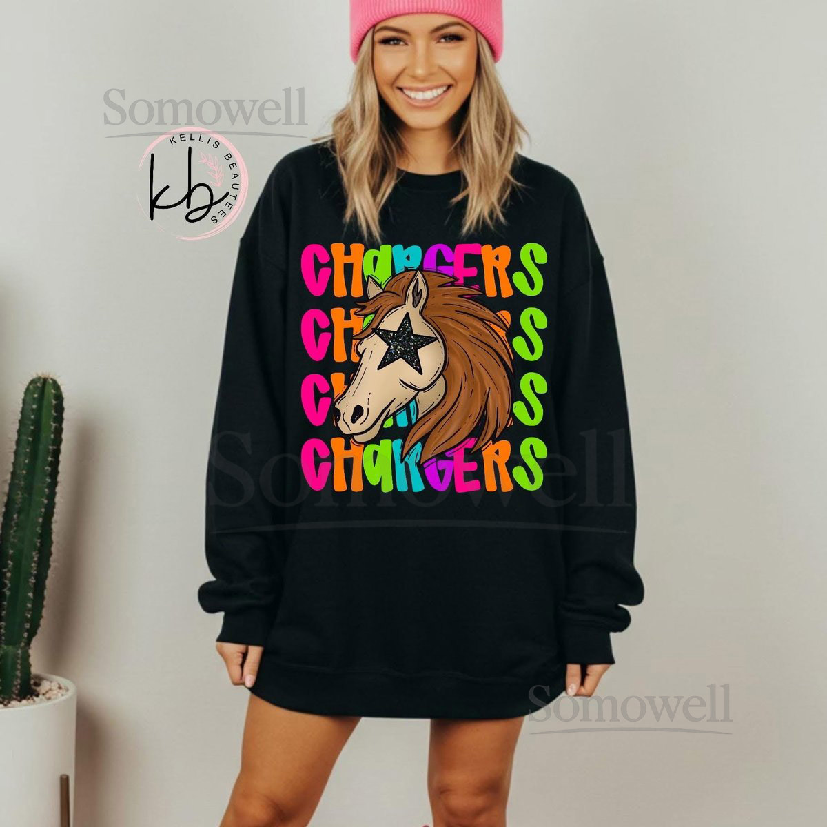 Neon Chargers Mascot Tee_632