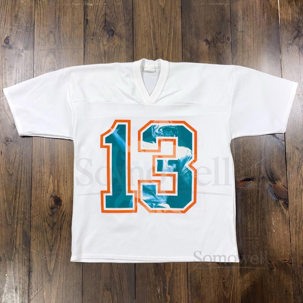 Vintage 1996 Miami Dolphins Dan Marino 13 NFL American Football Jersey made in USA tag size Large see measurements_598