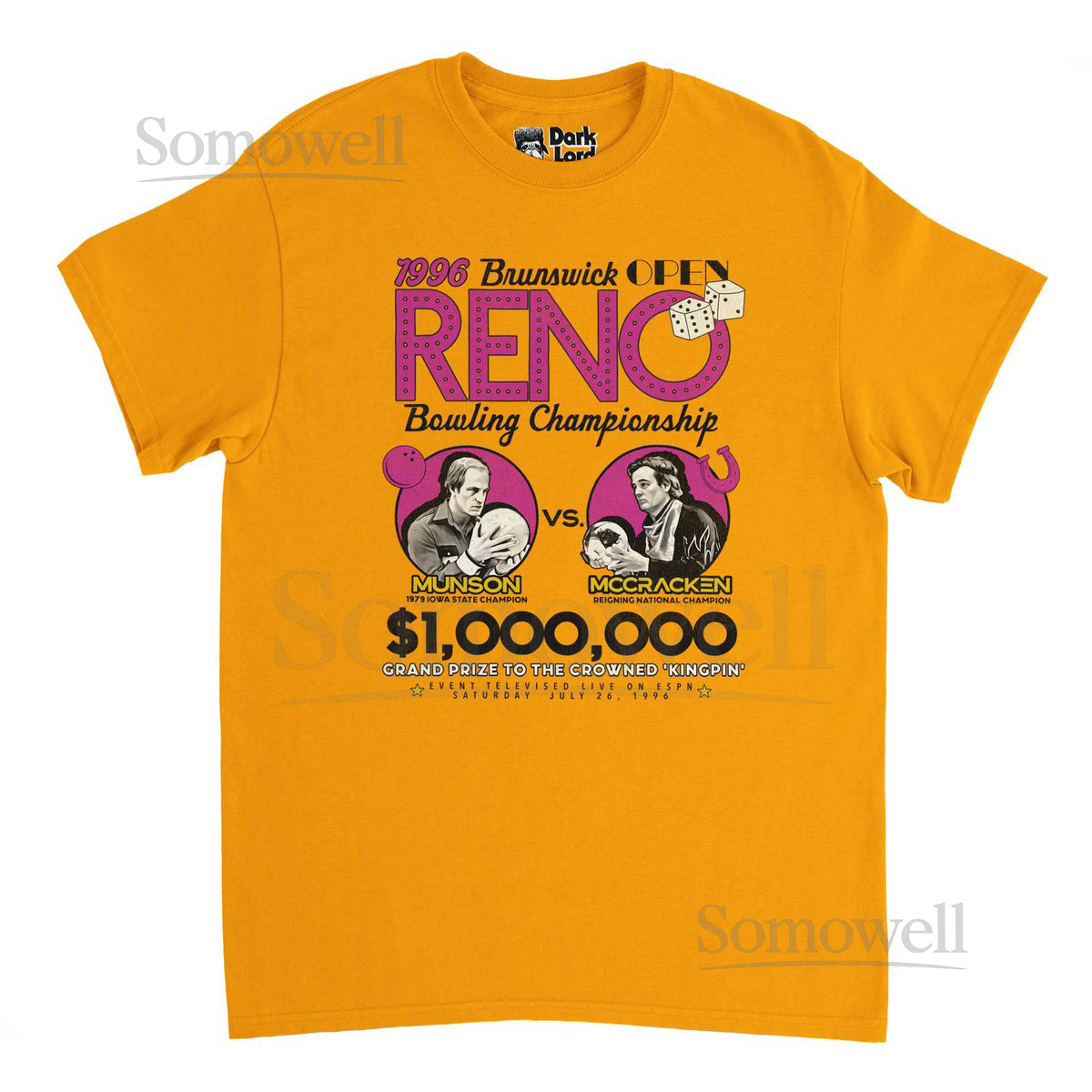 Kingpin Movie 1996 Reno Bowling Championship - Munson Vs. McCracken T-Shirt - Funny Pop Culture Inspired Fan TeesGifts - Free Shipping_536