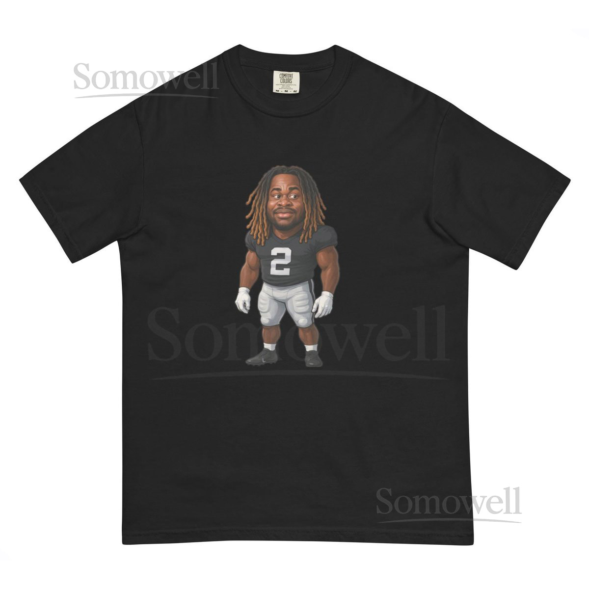 Las Vegas Raiders Ashton Jeanty Unisex garment-dyed heavyweight t-shirt_474