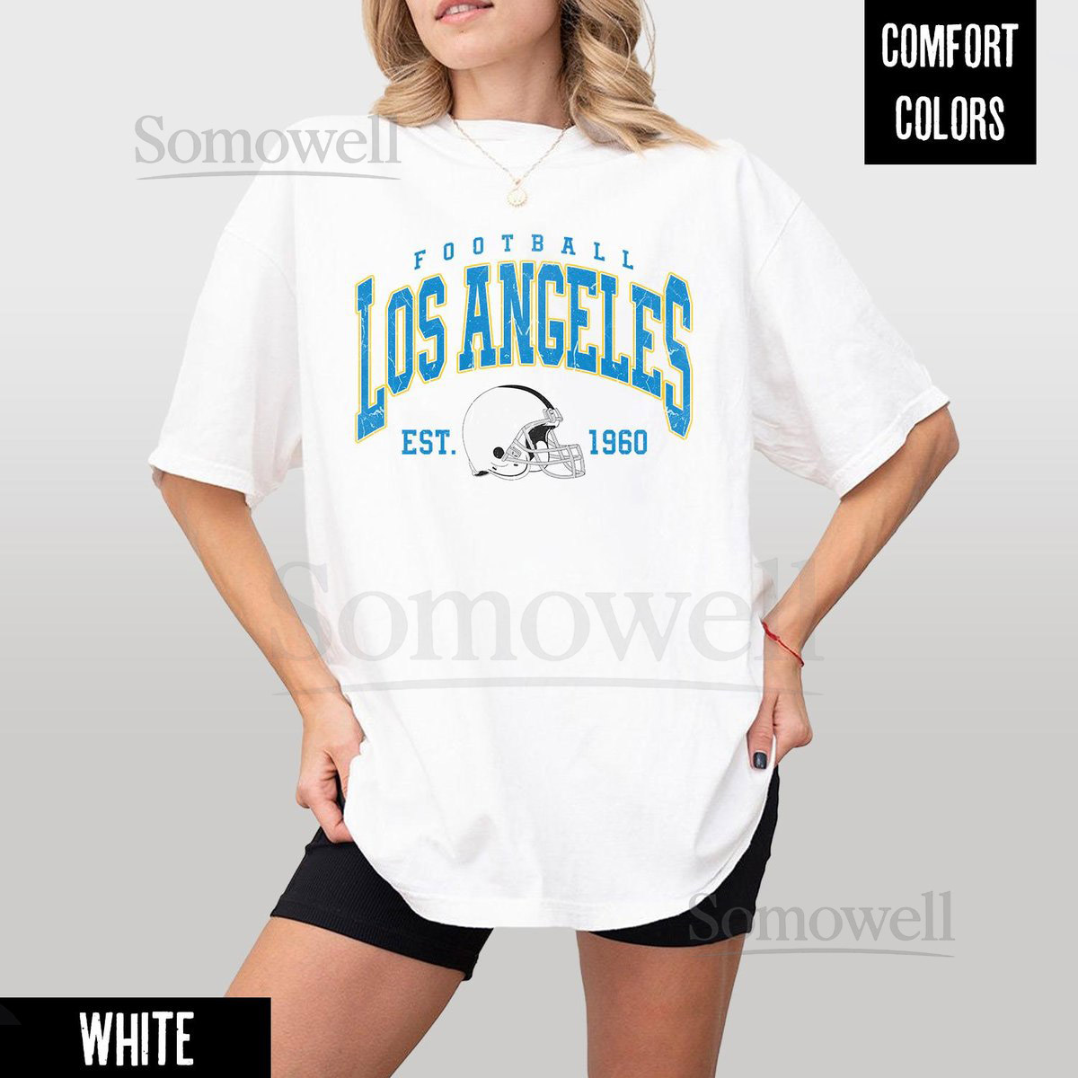 Vintage Los Angeles Football Comfort Colors Shirt Retro Game Day Tee_812