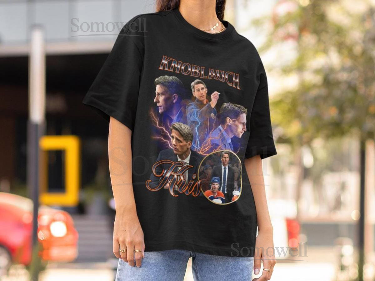 Kris Knoblauch Shirt Vintage 90s Edmonton Oilers NHL Fan Hockey Design Retro Bootleg Gift Classic Graphic Tee Unisex T-Shirt Limited Edition_241