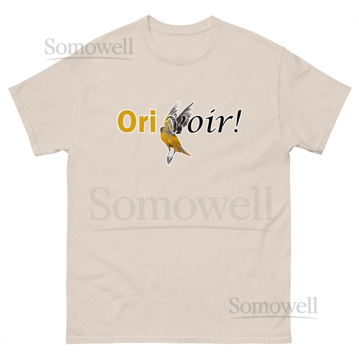 Baltimore Oriole 'Ori-voir' T-Shirt Word Nerd Bird Lover Tee_86