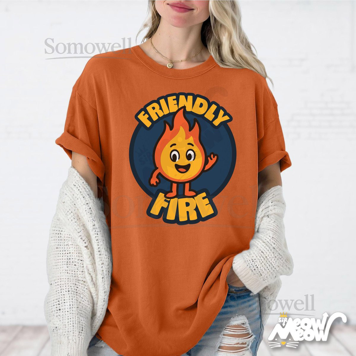 Friendly Fire Comfort Colors T-Shirt Funny Firefighter Graphic Tee_164