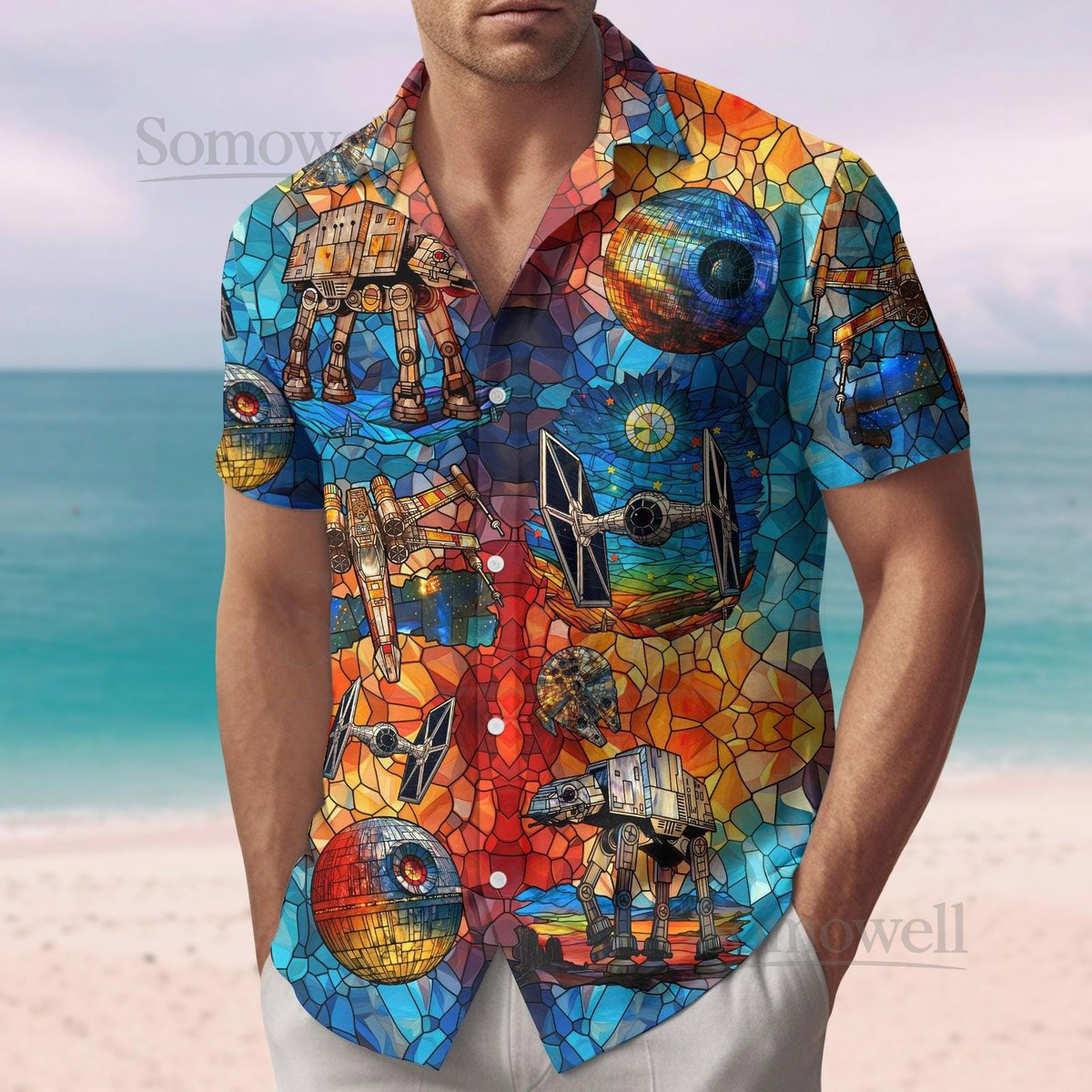 Star Wars Spaceship Button Shirt Space Battle Hawaiian Shirt Spacecraft Shirt Movie Shirt Disney Family Vacation Shirt Summer Gift_17