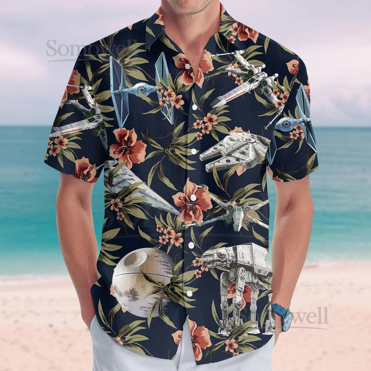 Space Battle Star Wars Button Shirt Disney Movie Hawaiian Shirt Sci fi Shirt Starwars Shirt Cosmic Apparel Astronomy Clothing Gift_10