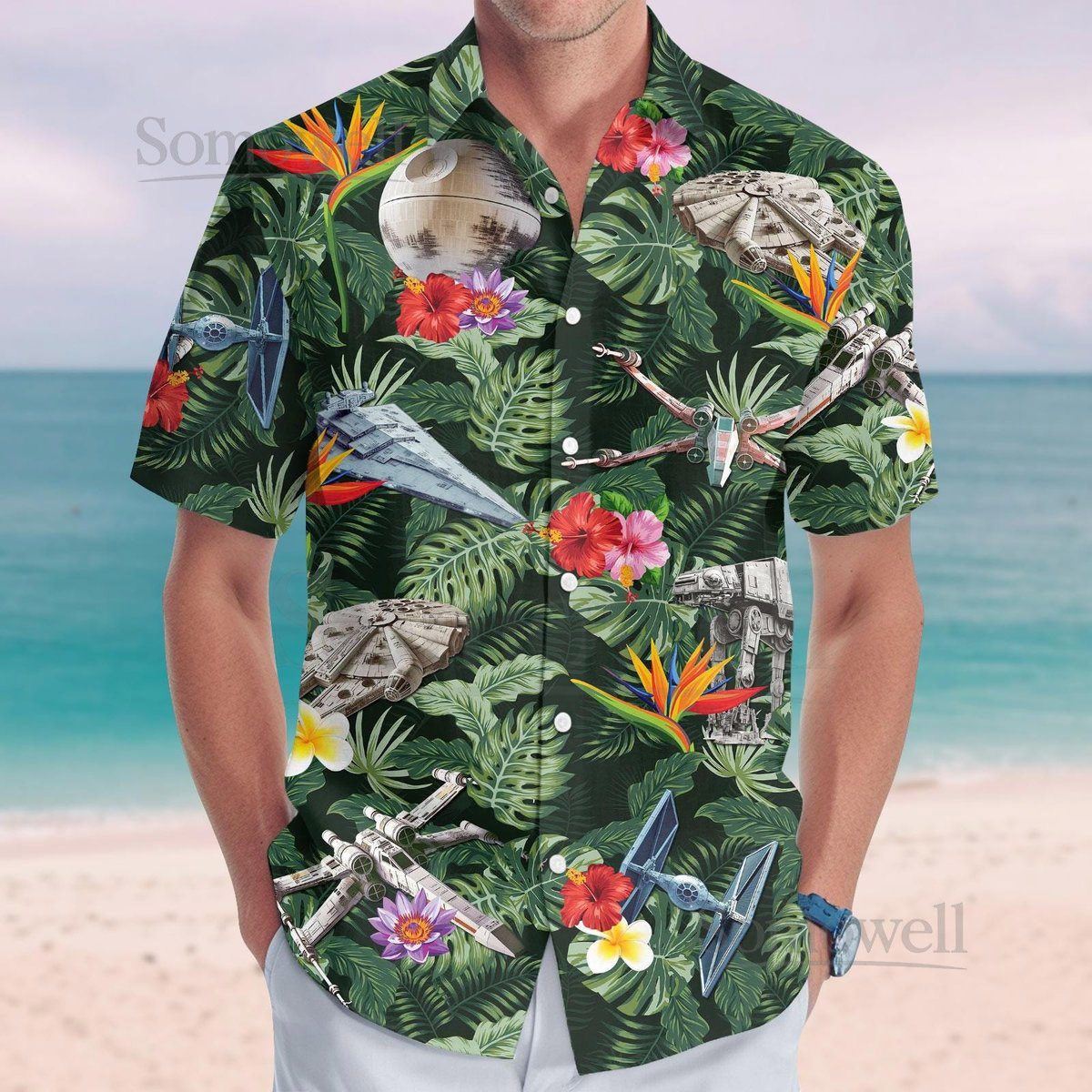 Star Wars Button Shirt Disney Movie Hawaiian Shirt Galactic Shirt Sci Fi Aloha Shirt Space Battle Hawaii Shirt Summer Vacation_14