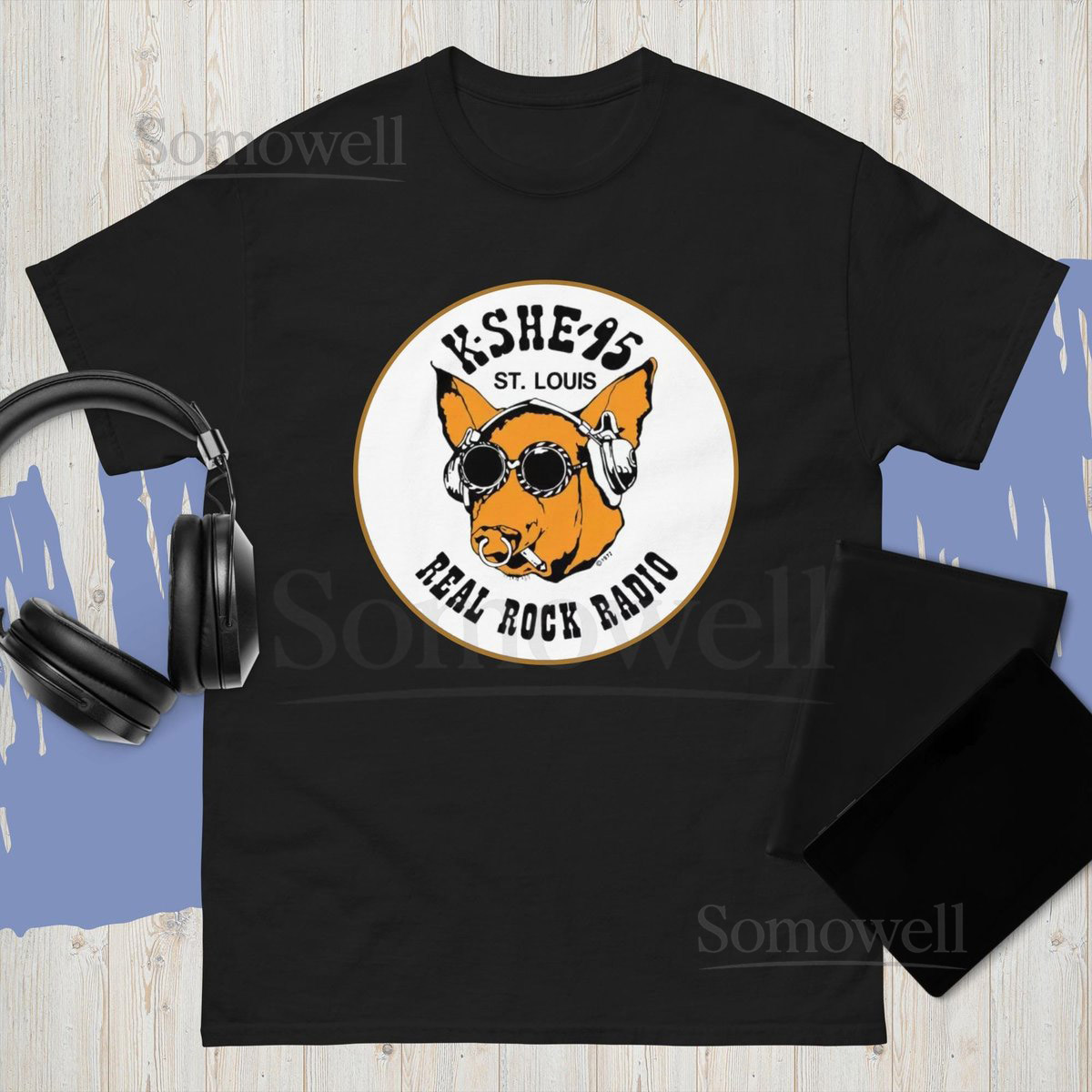 New Rare Nice Kshe 95 St Louis Real Rock Radio 2019 Usa Mens Tshirt_358