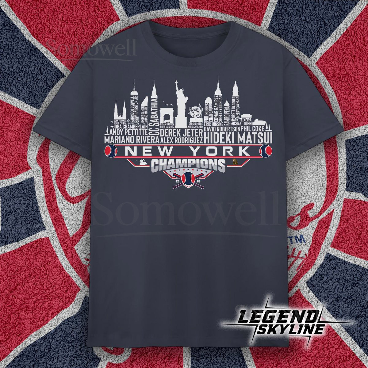 New York Dream Team Baseball Champions 2009 New York City Skyline Shirt_717