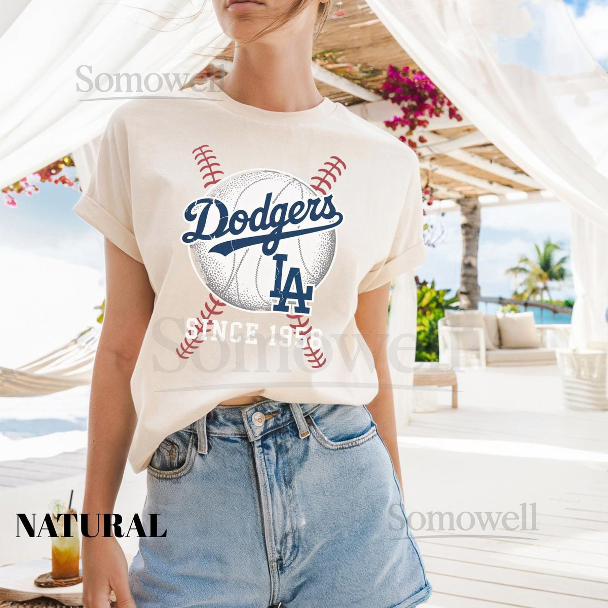 Dodgers Baseball Tee Vintage Style LA Shirt_299