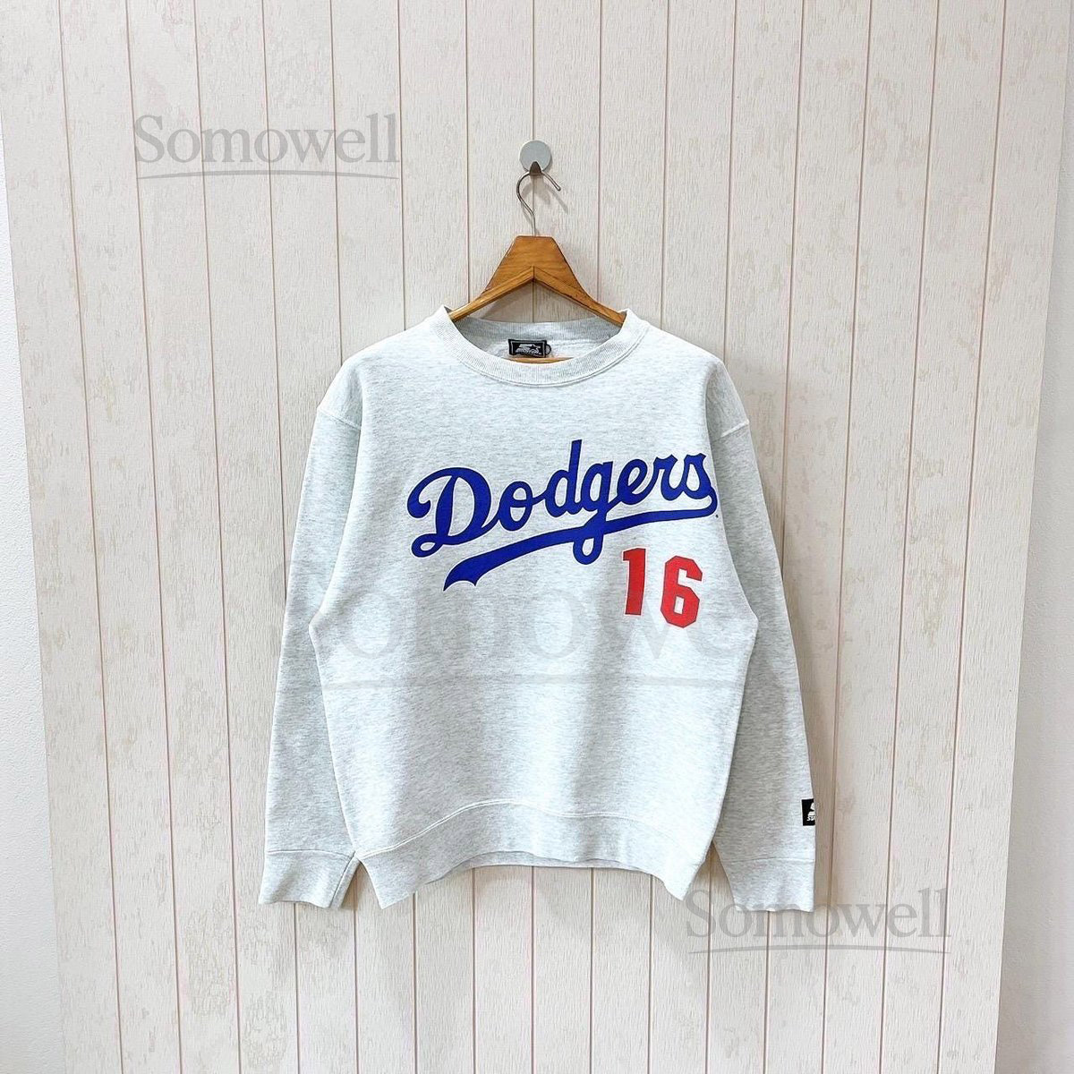 Vintage 90s LA Dodgers Sweatshirt Nomo 16 Starter MLB - Size M_1031