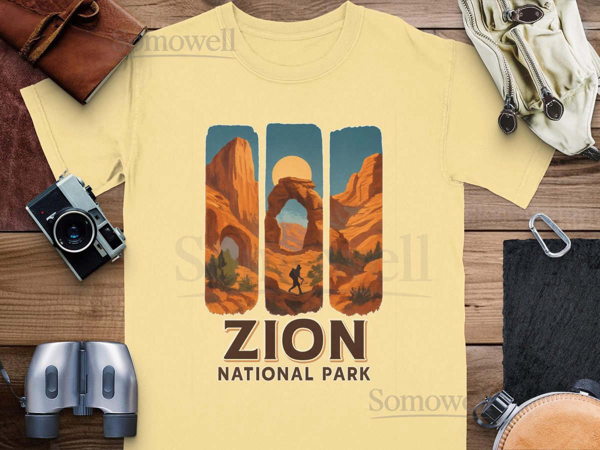 Zion National Park T-Shirt Comfort Colors Utah Travel Tee_834