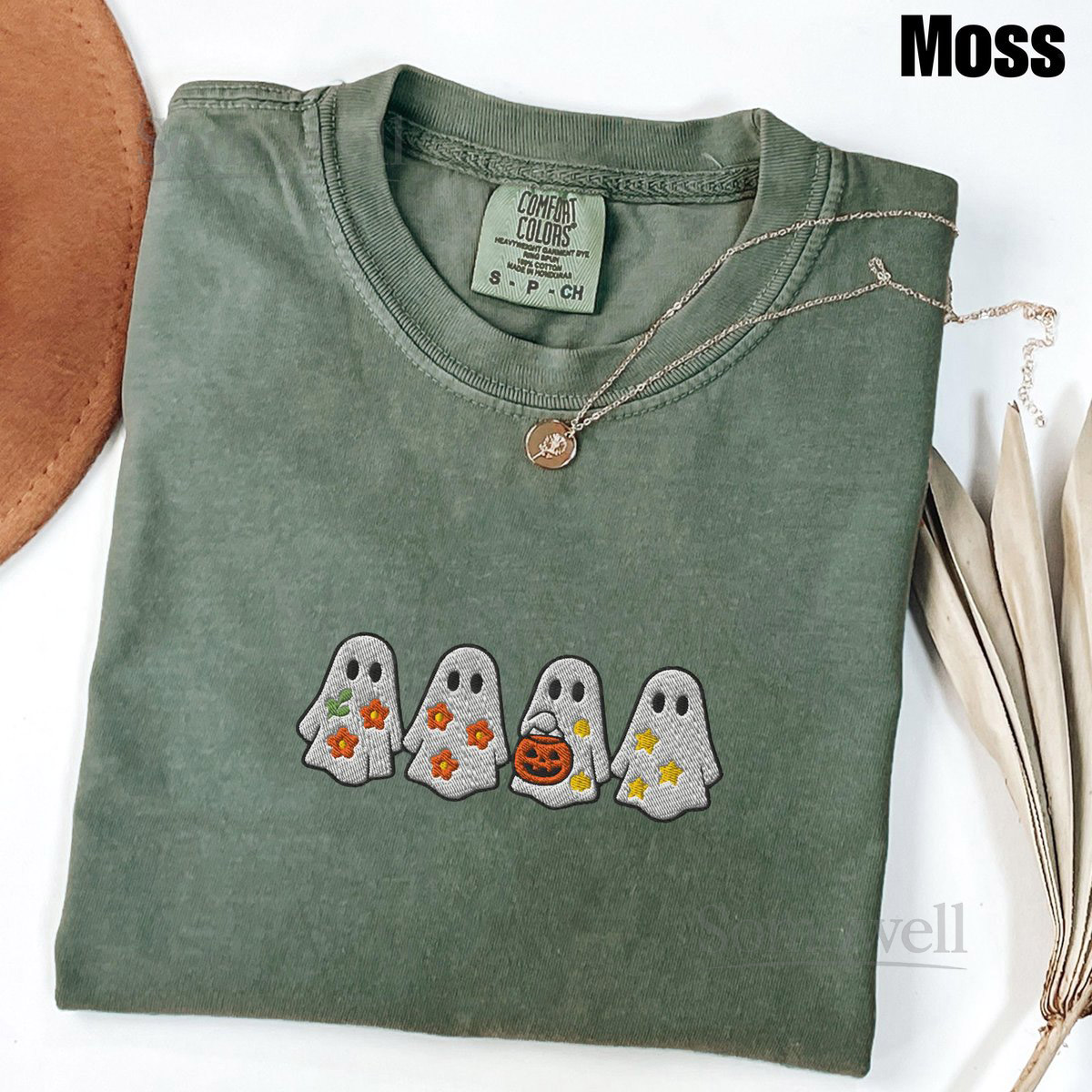 Embroidered Ghost Comfort Colors Shirt Halloween Embroidered Shirt Cute Ghost Shirt Halloween Shirt Cute Halloween Halloween Gift_73