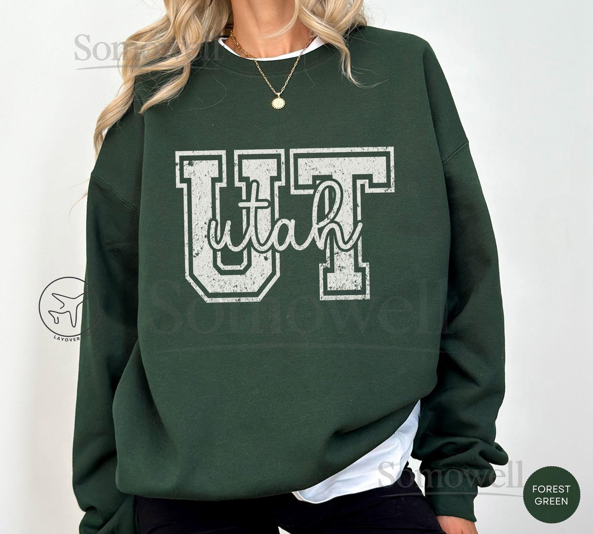 Utah Sweatshirt Utah Varsity Shirt Utah UT Crewneck Sweater Vintage Distressed Graphic Travel Gift Soft Unisex Sweatshirt_650