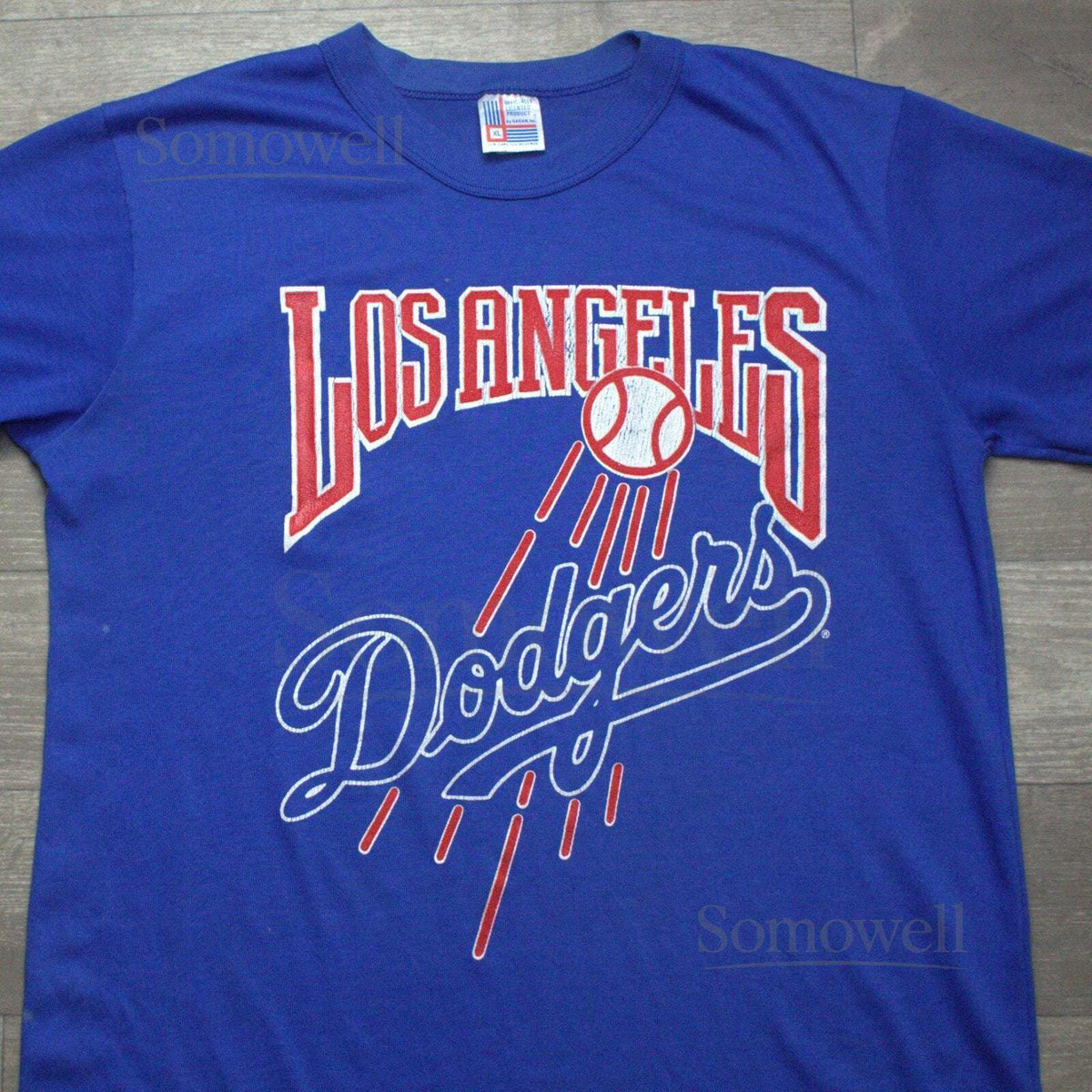 VINTAGE 90s LA Dodgers Shirt Mens XL Navy Blue Los Angeles Cali Baseball_1030