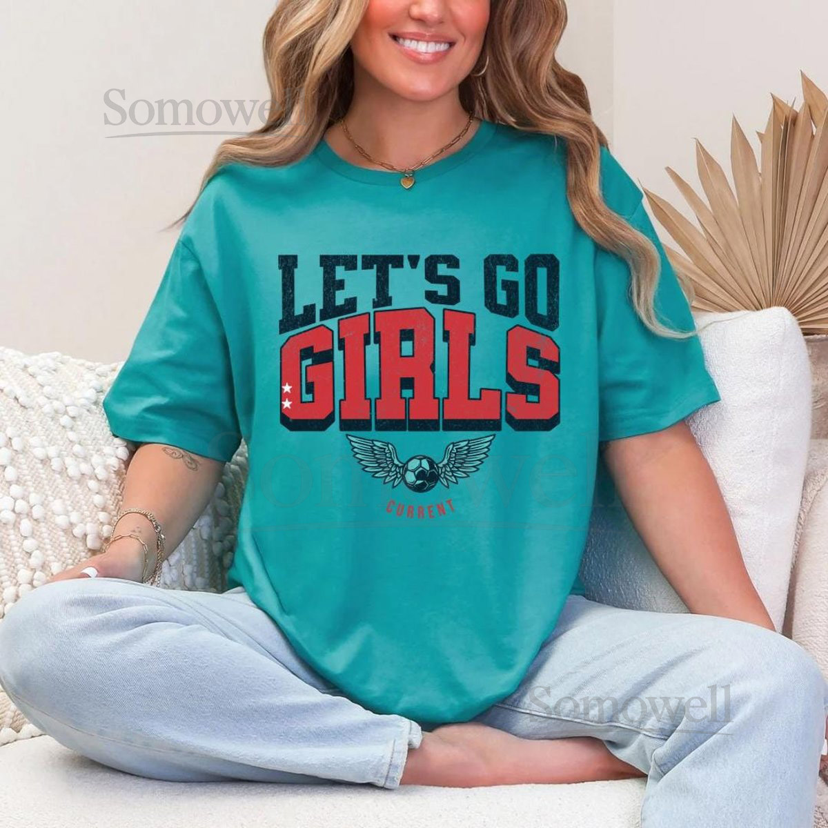 Let's Go Girls KC Current Shirt Kansas City Soccer Crewneck_542