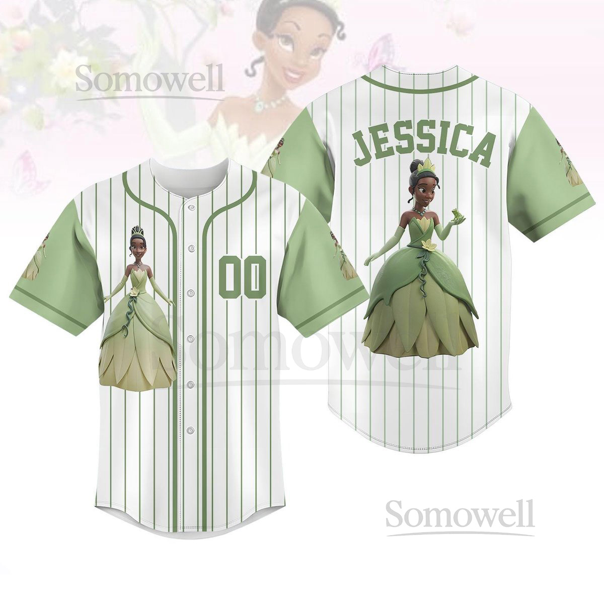 Custom Disney Princess Tiana Baseball Jersey Tiana Princess Baseball Shirt Princess Girl Shirt Disney World Shirt Disneyland Shirt_13