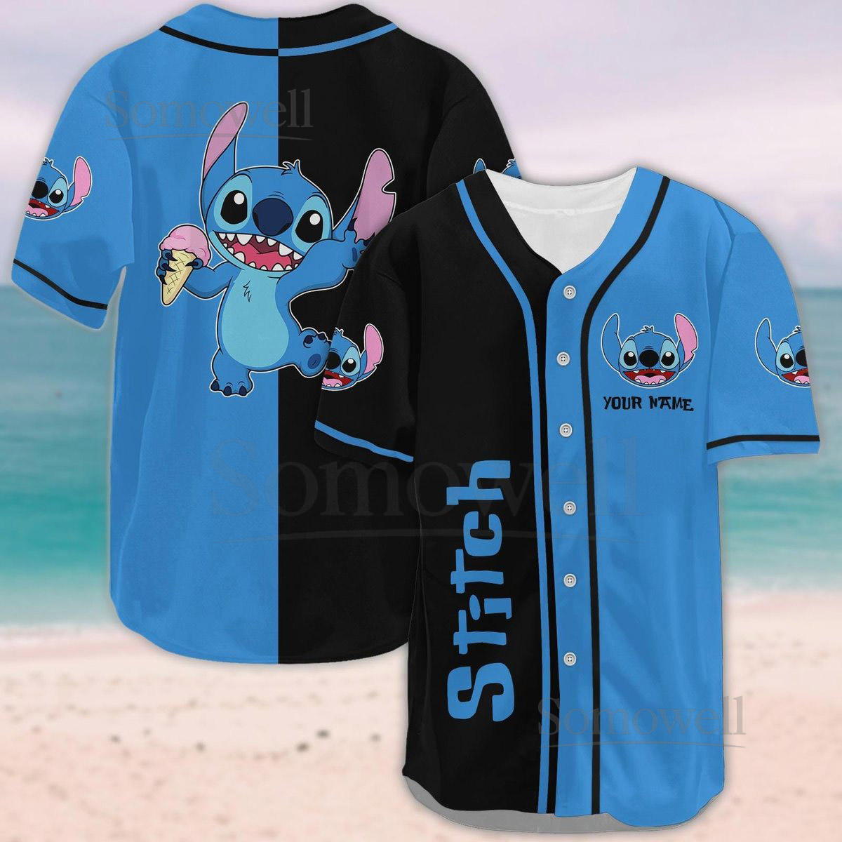 Cute Stitch Baseball Jersey Disney Stitch Cartoon Baseball Shirt Lilo And Stitch Movie Jersey Disneyland Shirt Disney World Shirt_44