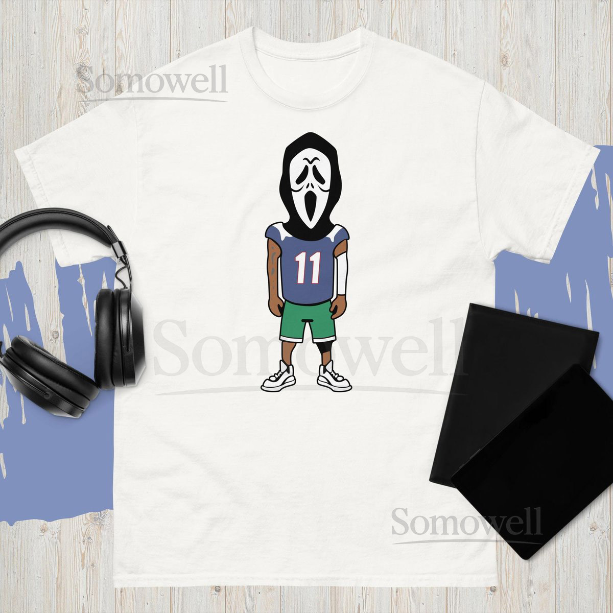 Scary Terry t-Shirt Drew Bledsoe Boston Celtic BlackWhite Cool Color_548