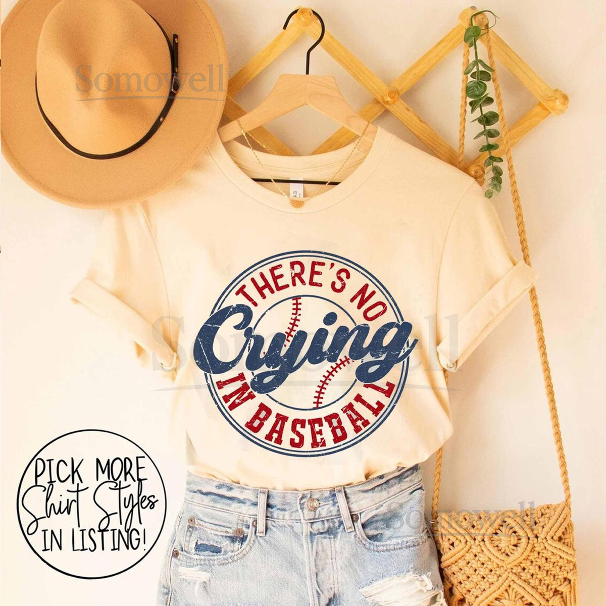 There's No Crying In Baseball Shirt Baseball Quote Tee A League of Their Own Shirt Baseball Mom Shirt Softball Coach Gift Sports Tee_814