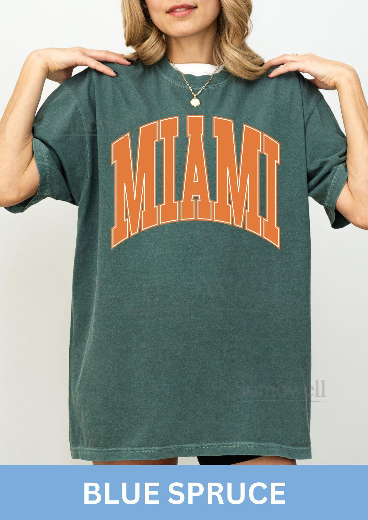 Miami Comfort Colors Shirt Vintage Varsity Letter Game Day Tee_406