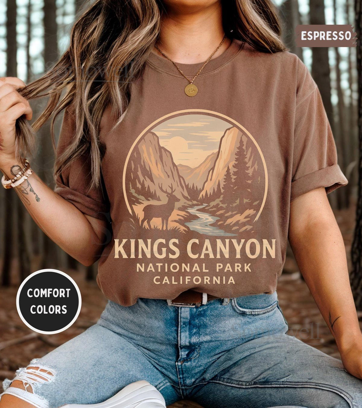 Vintage Kings Canyon National Park T-shirt Comfort Colors Tee for Outdoor Enthusiasts Unisex Garment-Dyed Shirt Retro National Park gift_423