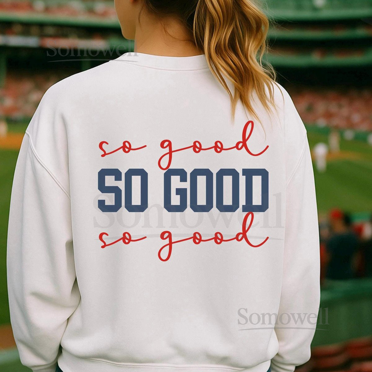 Boston Sports Sweatshirt Boston Baseball Jersey Perfect Gift for Boston Sports Fan So Good So Good So Good Sweatshirt Boston Girl or Guy_218
