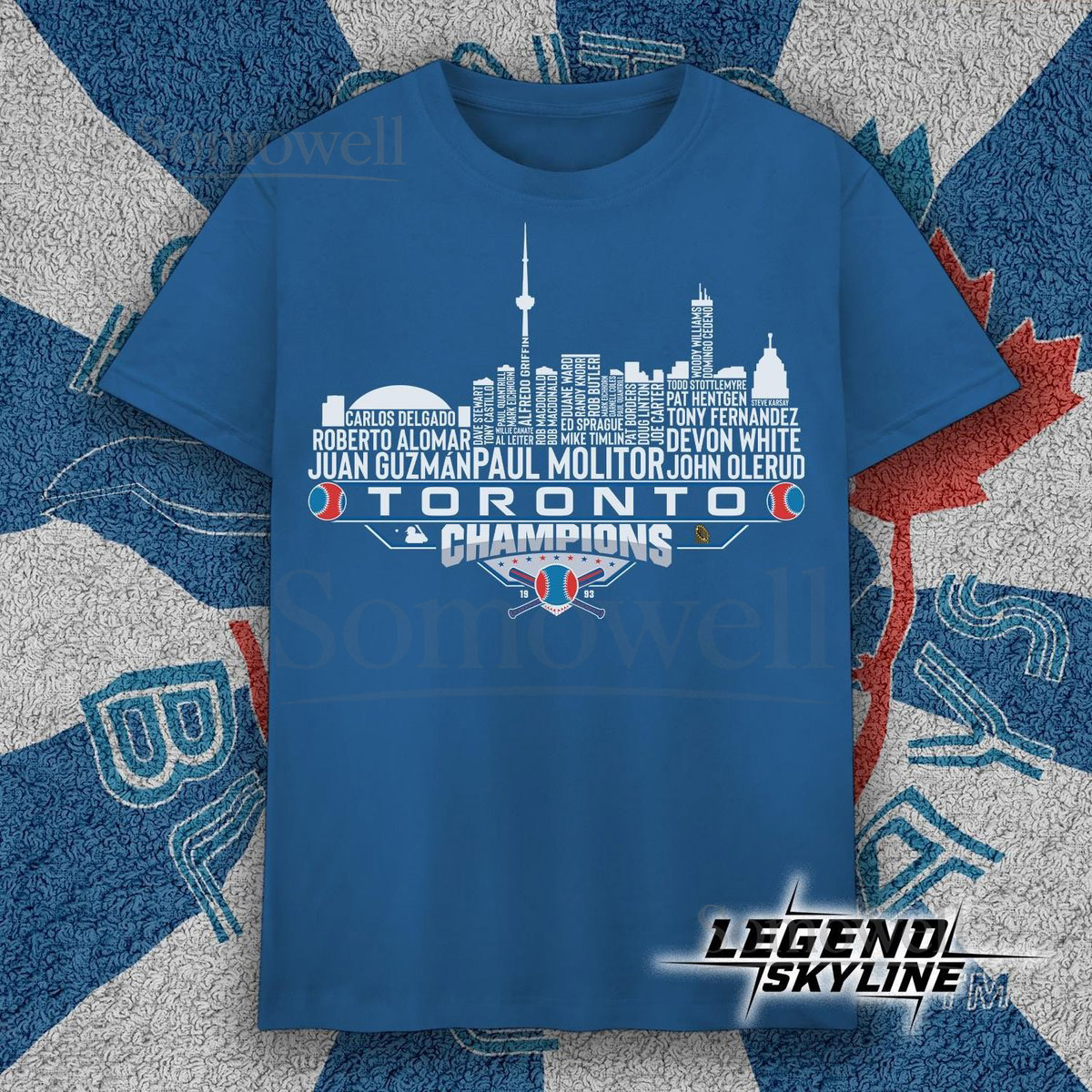 Toronto Dream Team Baseball Champions 1993 Toronto City Skyline Shirt_931