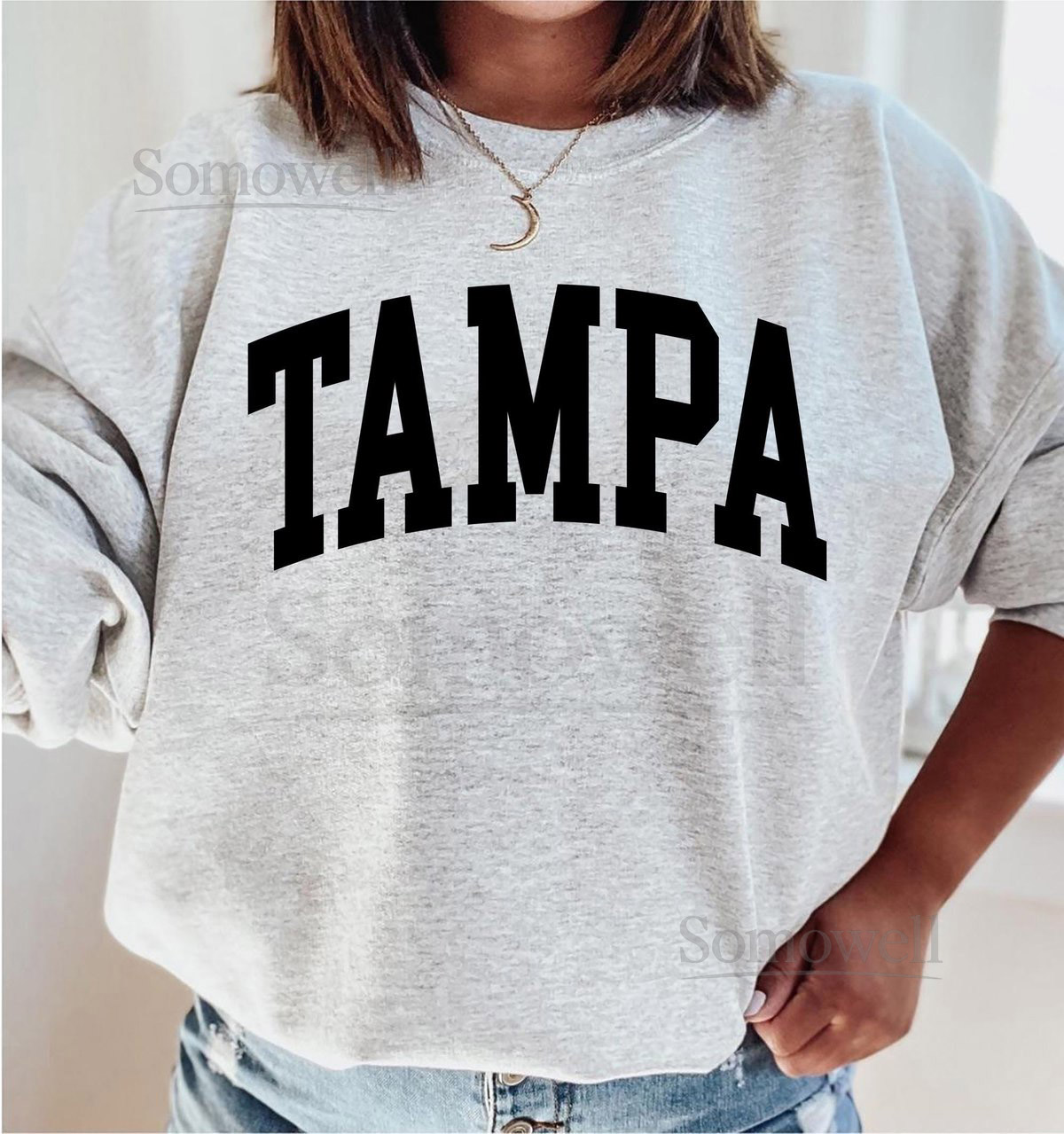 Tampa Sweatshirt Florida Sweater Sunshine State Deep South Pullover Wear for Women Men Cozy Crew Neck Shirt Summer Sweater_226