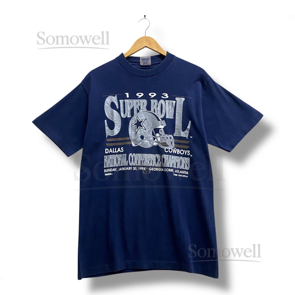 Vintage 90's Super Bowl Dallas Cowboys Navy Tshirt Dallas Cowboys Crewneck Dallas Cowboys Sweater Pullover Nfl Tshirt Print Logo Nfl Jumper_493