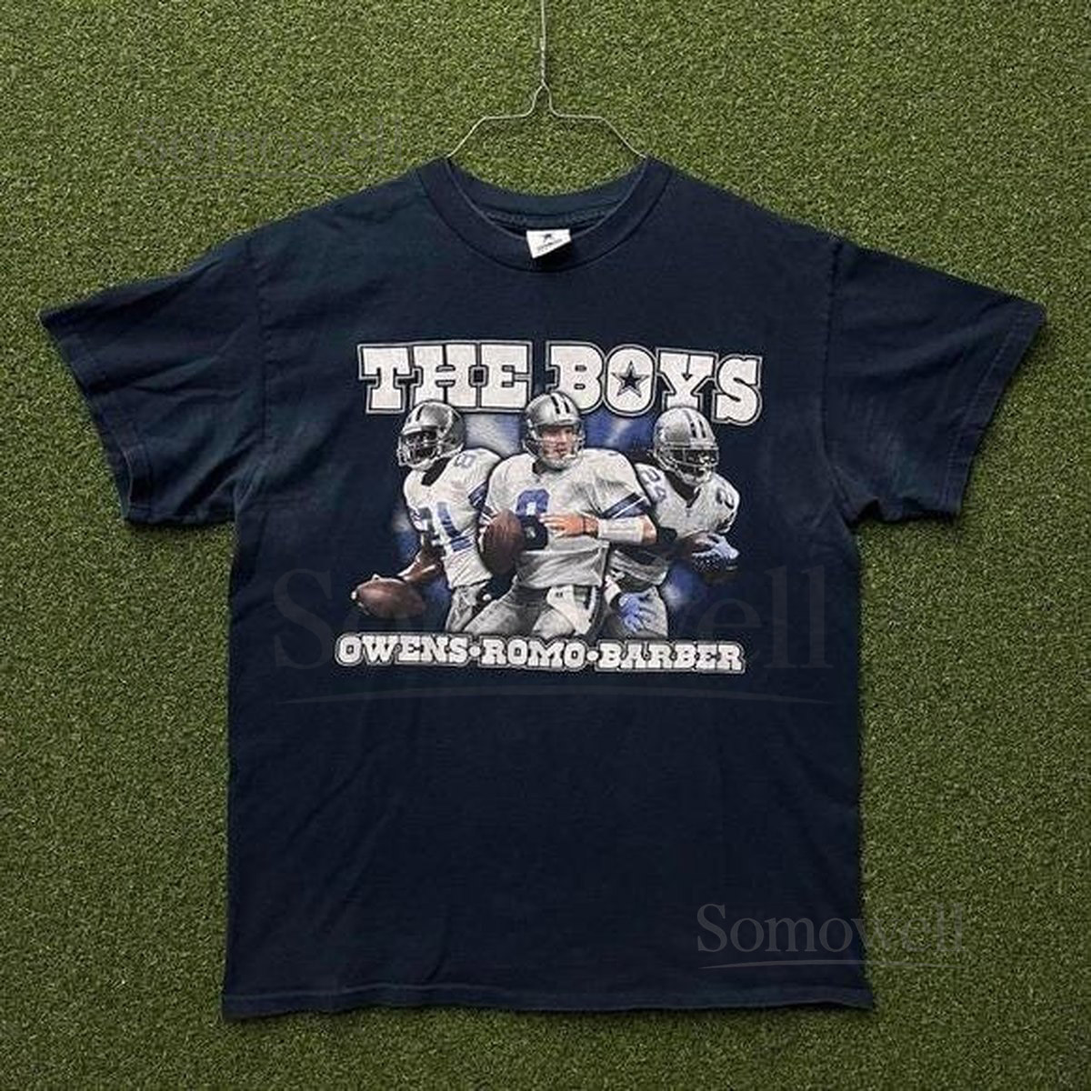 Vintage Dallas Cowboys The Boys Owens Romo Barber Football Tee Shirt_552